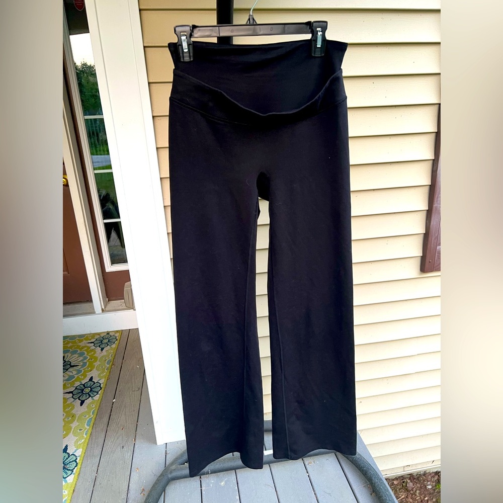 Spanx wide leg leggings with panel XL